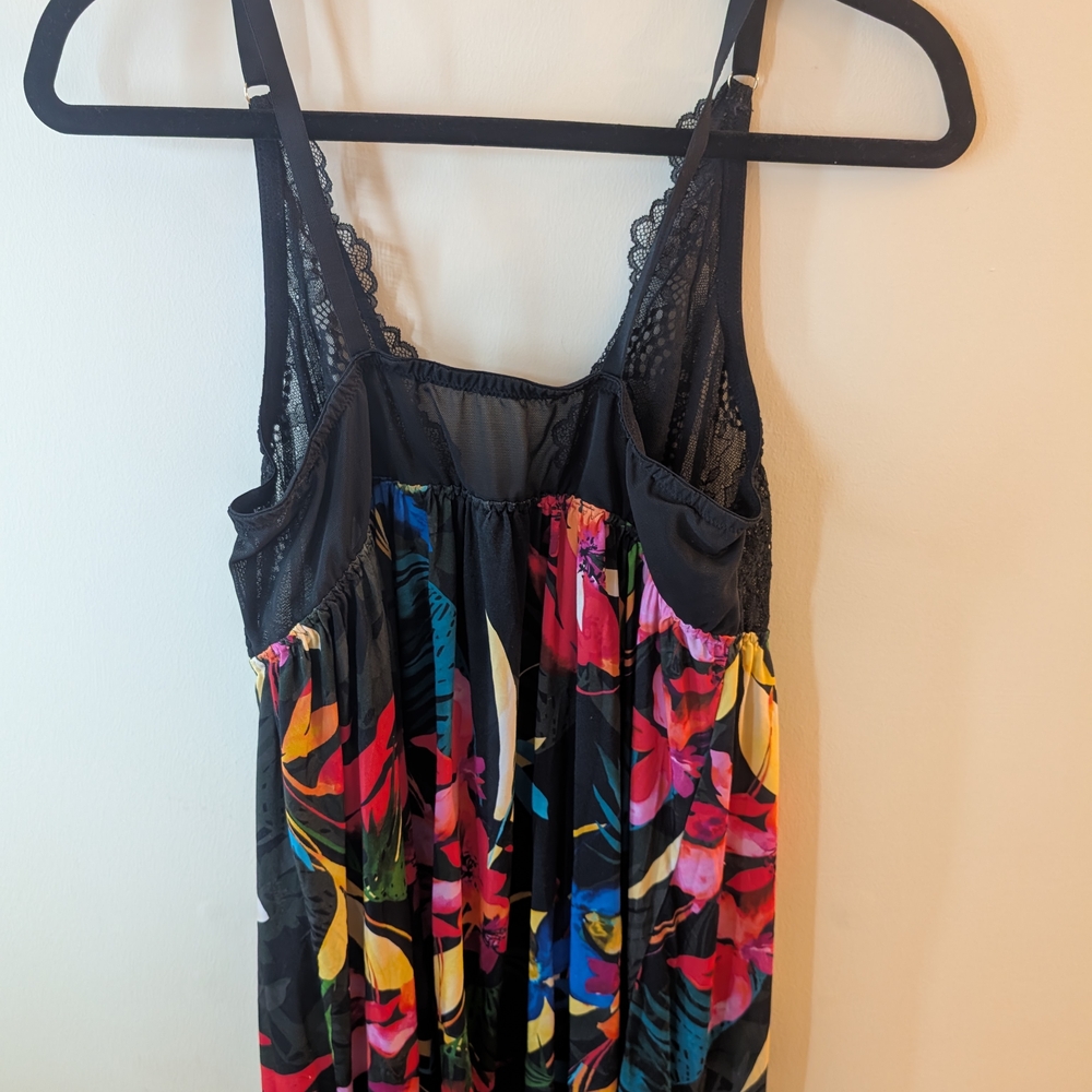 EUC! 🌺Cacique Tropical Floral Kimono and Teddy Set Size 14/16 - Picture 8 of 10